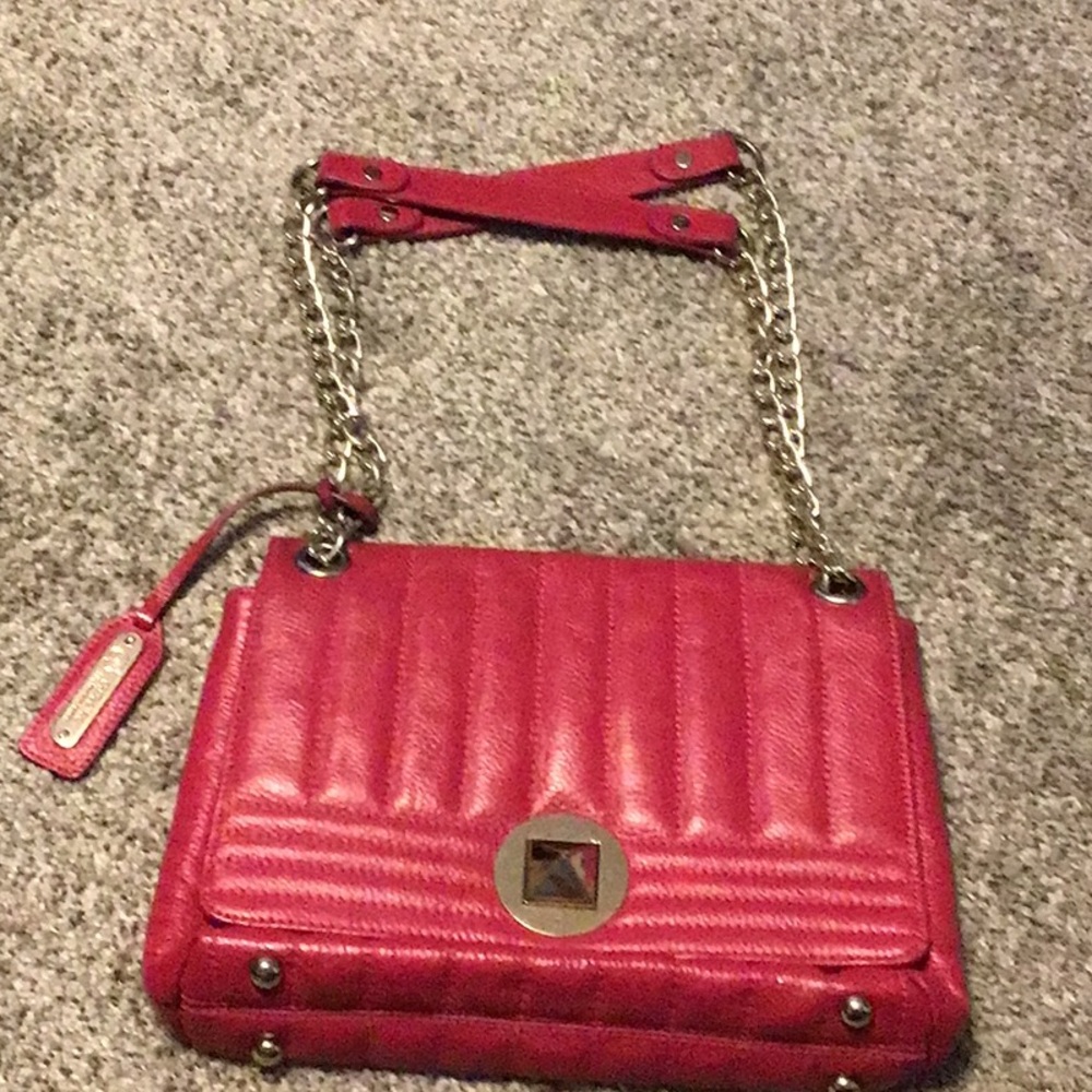 Coffeebee Elegant Red Quilted Shoulder Bag